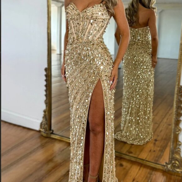 Sherri Hill Dresses & Skirts - Sheri Hill 56756 Gold